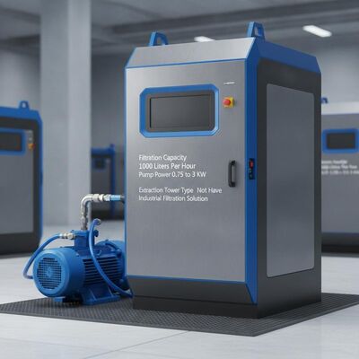 Filtratiecapaciteit 1000 liter per uur CNC koelmiddelfiltersysteem Pompvermogen 075 tot 3 kW Extractietoren Type Geen industriële filtratiesolutie
