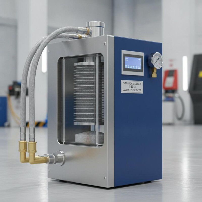 Filtratie 0,3 mm Machine Tool koelmiddelfilter met een filtratie nauwkeurigheid van 1 tot 50 micron zorgt voor koelmiddelzuivering